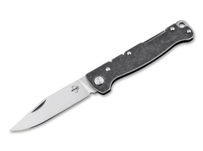 Böker Plus Atlas Backlock Taschenmesser mit Edelstahl Griff