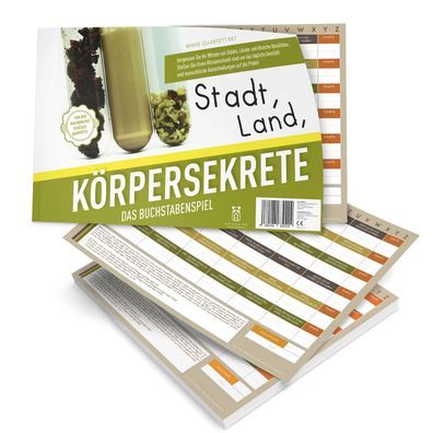 Stadt, Land, Körpersekrete | Lustiges Buchstabenspiel mit ordentlich Fäkalhumor!