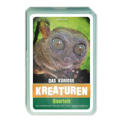 Kuriose Kreaturen Quartett | 32 ungewöhnliche Tiere | Lustiges Kartenspiel