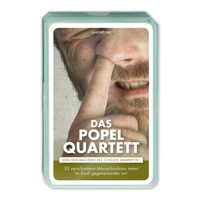 Popel Quartett | 32 Nasenschätze | Lustiges Kartenspiel und Wichtelgeschenk