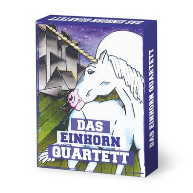 Einhorn Quartett | 32 illustrierte Einhörner | Magisches Kartenspiel
