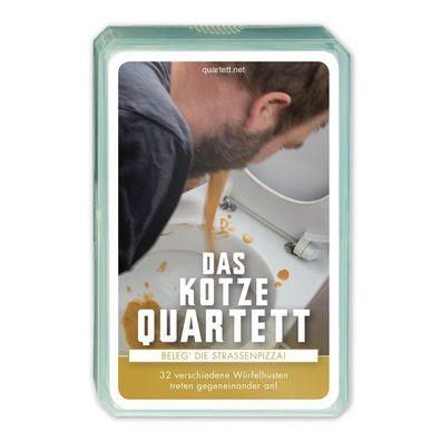 Kotze Quartett | 32 Würfelhusten im Duell | Derbes Party- und Wichtelgeschenk