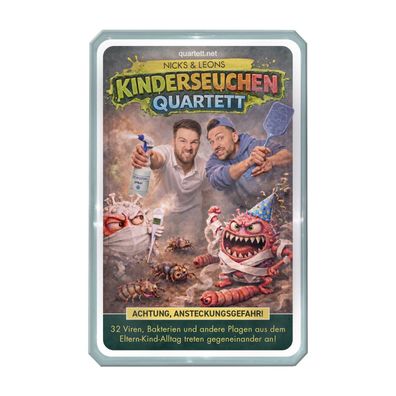 Kinderseuchen Quartett | 32 Kinderkrankheiten | Kartenspiel für (baldige) Eltern