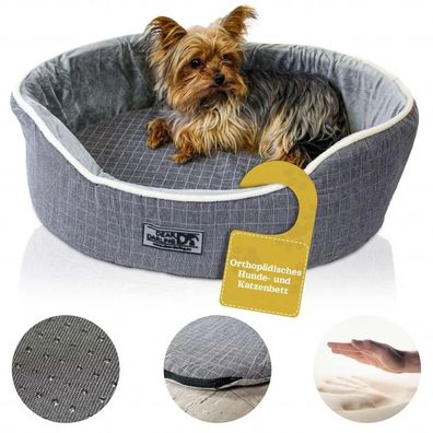 DD-05 Orthopädisches Luxus Katzenbett Hundebett Memory Schaum in Gr. S, , L