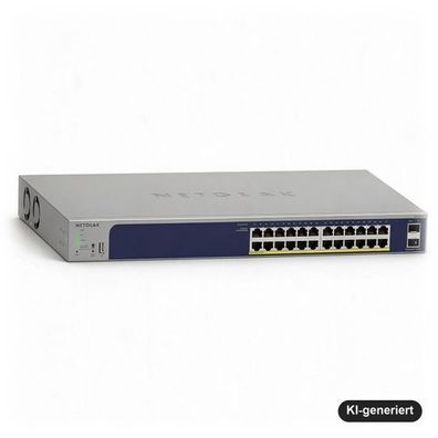 Netgear 26-Port Gigabit PoE+ Smart Switch – 24x PoE+ mit 380 W, 2x Gigabit SFP,
