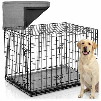 Metall-Hundekäfig + Bett 107 x 71 x 77 cm PH-202