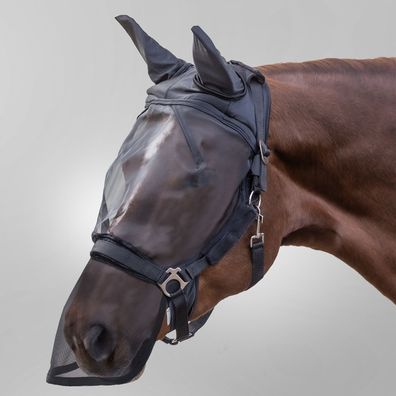 Waldhausen Fliegenmaske Premium für Halfter mit Ohren- u. Nasenschutz