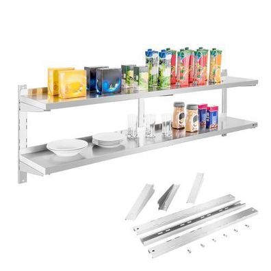 Doppeltes Stahlwandregal, verstellbar, 180 cm