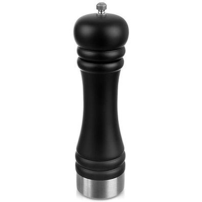 Schwarze hölzerne Pfeffer- und Salzmühle, 21,5 cm