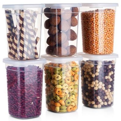 Behälter für lose Produkte mit Deckel 1 l 6 Stück