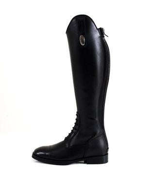 Tricolore Soft Glattleder Reitstiefel schwarz by DeNiro