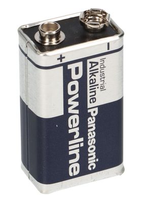 Panasonic Powerline 6LR61 9V Block Batterie - passend für Rauchmelder, Messgeräte
