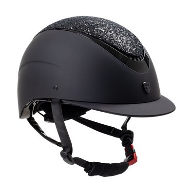 Equestro Galaxy Reithelm mit kleinem Visier und Strasssteinen