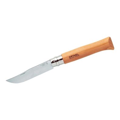 Opinel Taschenmesser Buchenholz Griff, Größe No 12, rostfreier Stahl
