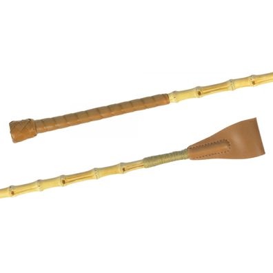Fleck GreenLine Springstock Gartenbambus mit Ledergriff
