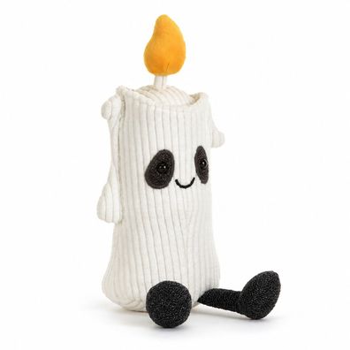 Jellycat Amuseables Flickerty Candle weisse Plueschkerze mit goldener Flamme