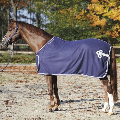 Kavalkade Fleece-Abschwitzdecke mit Brustlatz - abnehmbar