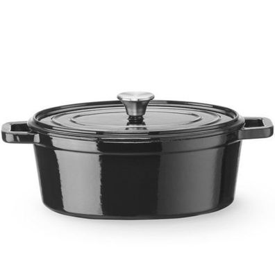 Emaillierter Gusseisentopf, oval, 4,4 l, 365 x 290 x 115 mm