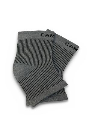 Cambivo 2x Ellenbogenbandage Tennisarm Bandage mit Gelpolster Größe L Grau Blau