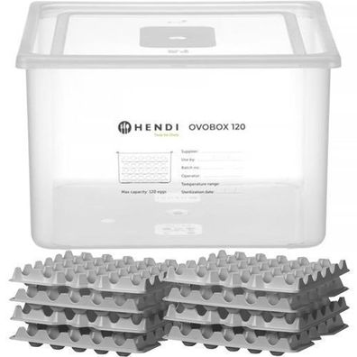 Eierbehälter OVOBOX 18 l 8 Fächer für 120 Eier 355 x 325 x 200 mm