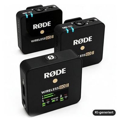 RØDE Wireless GO II Ultrakompaktes Kabelloses Zweikanal-Mikrofonsystem mit 2 Sen