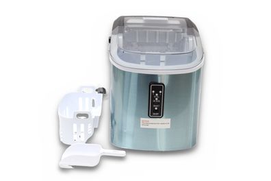 Euhomy Eiswürfelmaschine 12 kg/24 h 9 Eiswürfel in 6 Minuten selbstreinigend Silber