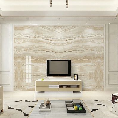 3D Fototapete Marmoroptik in Beige & Creme - Elegante Luxus Wandtapete 5110