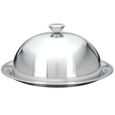 Serviertablett aus Stahl mit Schirm, 26 cm