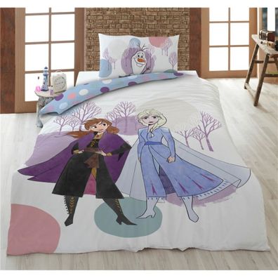 Disney Frozen Baumwolle Bettwäsche Set 160 × 210 cm Kissenbezug 65 × 100 cm Schlaf