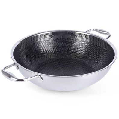 Cookcell Wokpfanne aus antihaftbeschichtetem Edelstahl, 28 cm