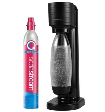 SodaStream Gaia Wassersprudler inkl. 1-Liter-Flasche und CO2-Zylinder, schwarz, Neu