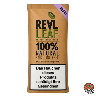 Real Leaf Night Tabakersatz, nikotinfrei, Kräutermischung 20g