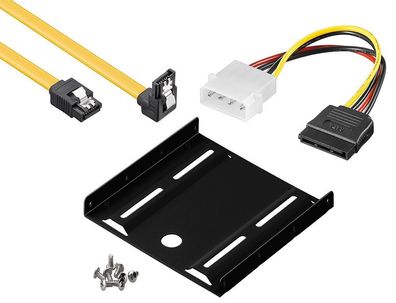 baytronic SSD Einbau-Kit für interne SSD/HDD inkl. Einbaurahmen für 6,4 cm inkl. SATA