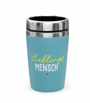 LaVida Zeit für Dich Edelstahl Thermobecher to go 250 ml Lieblingsmensch