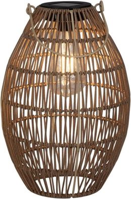 Solarlaterne Außen & Balkon LED Solarlicht Ø21 cm Höhe 32 cm