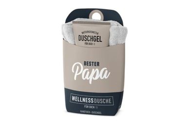 la Vida Wellness-Dusche Geschenkset Duschgel+Baumwoll-Handtuch für Mama + Papa (Beste