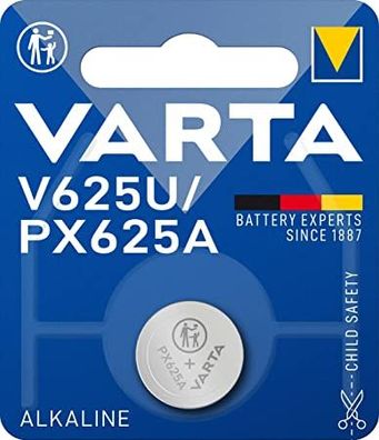 Varta Professional Electronics Knopfzelle Alkali Mangan PX625A/LR9 1,5 V (1er Blister