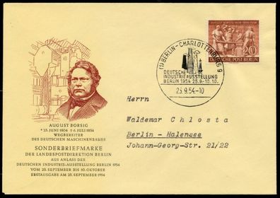 BERLIN 1954 Nr 125 BRIEF FDC X6E2D2E