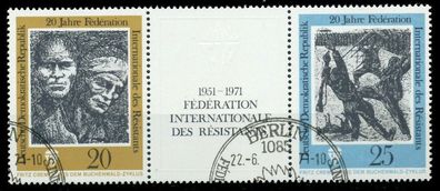 DDR Zusammendruck Nr WZd251 gestempelt 3ER STR X125426