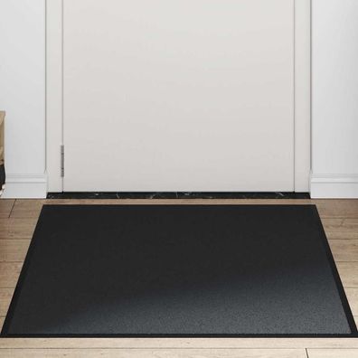 vidaXL Fußmatte Schwarz 90x150 cm
