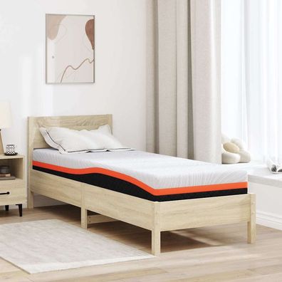 vidaXL Matratze Weiß und Schwarz 70 x 200 cm Jacquard-Stoff