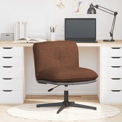 vidaXL Bürostuhl Drehbar Braun Stoff