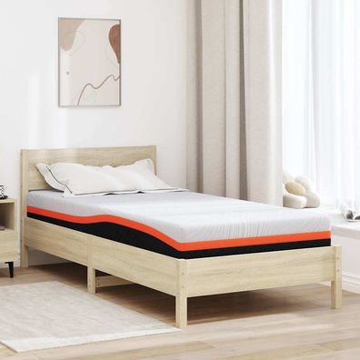 vidaXL Matratze Weiß und Schwarz 120 x 200 cm Jacquard-Stoff