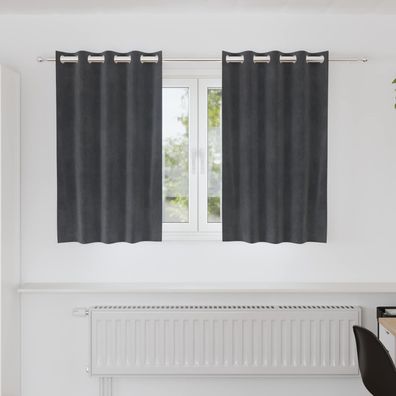 vidaXL Vorhänge 2 stk. Hellgrau 140 x 140 cm Samt