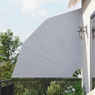 vidaXL Faltbarer Balkonfächer Grau 210×210 cm