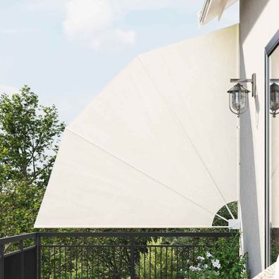vidaXL Faltbarer Balkonfächer Creme 210×210 cm