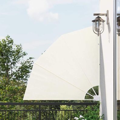 vidaXL Faltbarer Balkonfächer Creme 140×140 cm