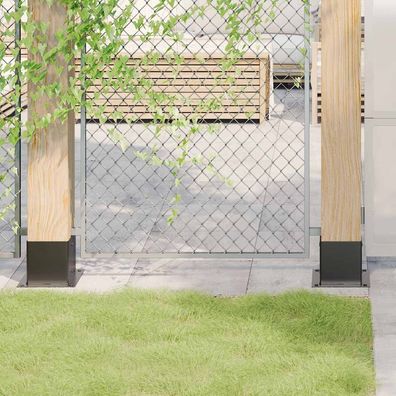 vidaXL Pfostenträger Quadrat 12 Stk. 141x141mm Stahl Pulverbeschichtet