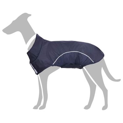 vidaXL Hunde Regenmantel mit Reflexstreifen Polyester Marineblau L
