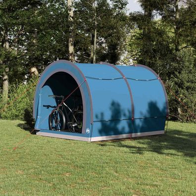 vidaXL Fahrradgarage mit Dach Blau 256 x 222 x 182 cm Taft